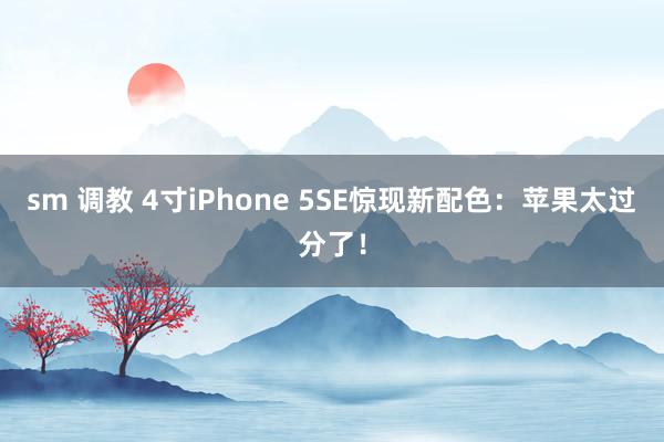 sm 调教 4寸iPhone 5SE惊现新配色：苹果太过分了！