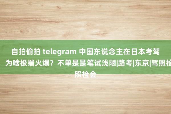 自拍偷拍 telegram 中国东说念主在日本考驾照，为啥极端火爆？不单是是笔试浅陋|路考|东京|驾照检会