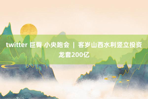 twitter 巨臀 小央跑会  |  客岁山西水利竖立投资龙套200亿